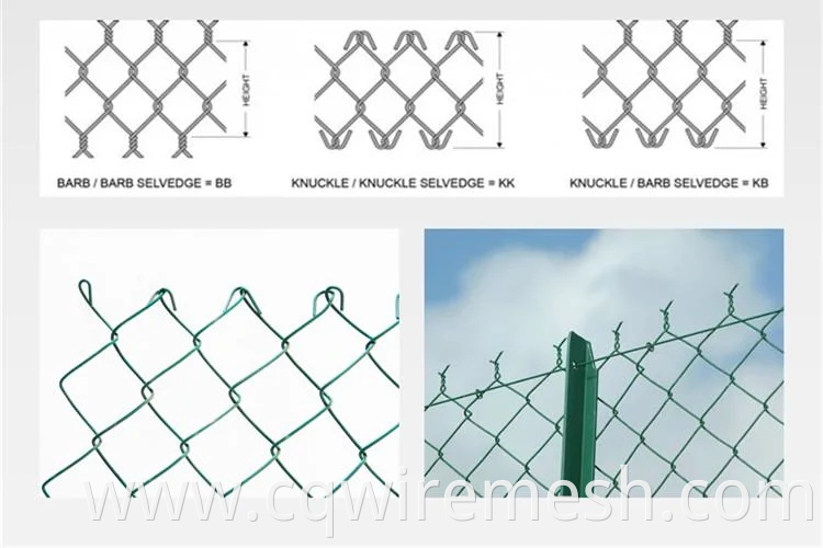 High Quality Used Hot Dipped Galvanized PVC Coated Chain Link Fence